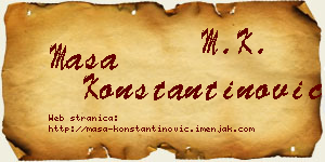 Maša Konstantinović vizit kartica